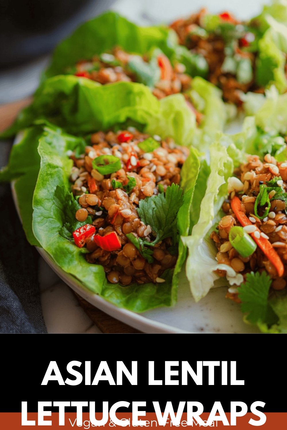 Asian Lentil Lettuce Wraps