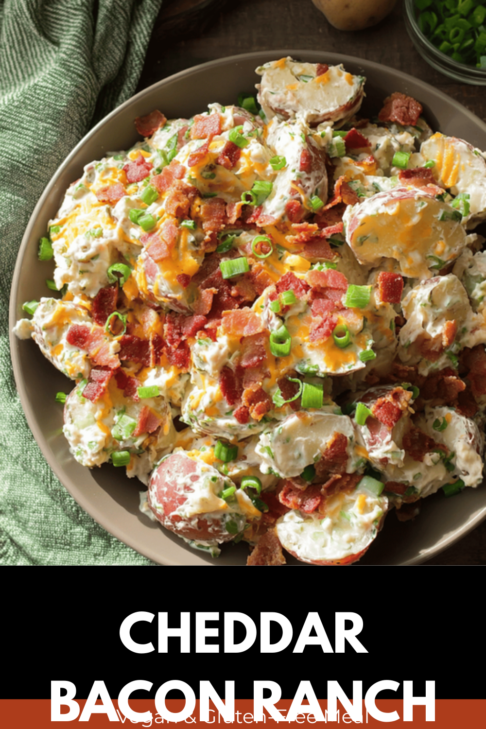 Cheddar Bacon Ranch Potato Salad