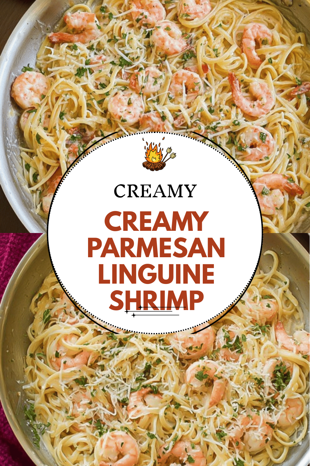 Creamy Parmesan Linguine Shrimp
