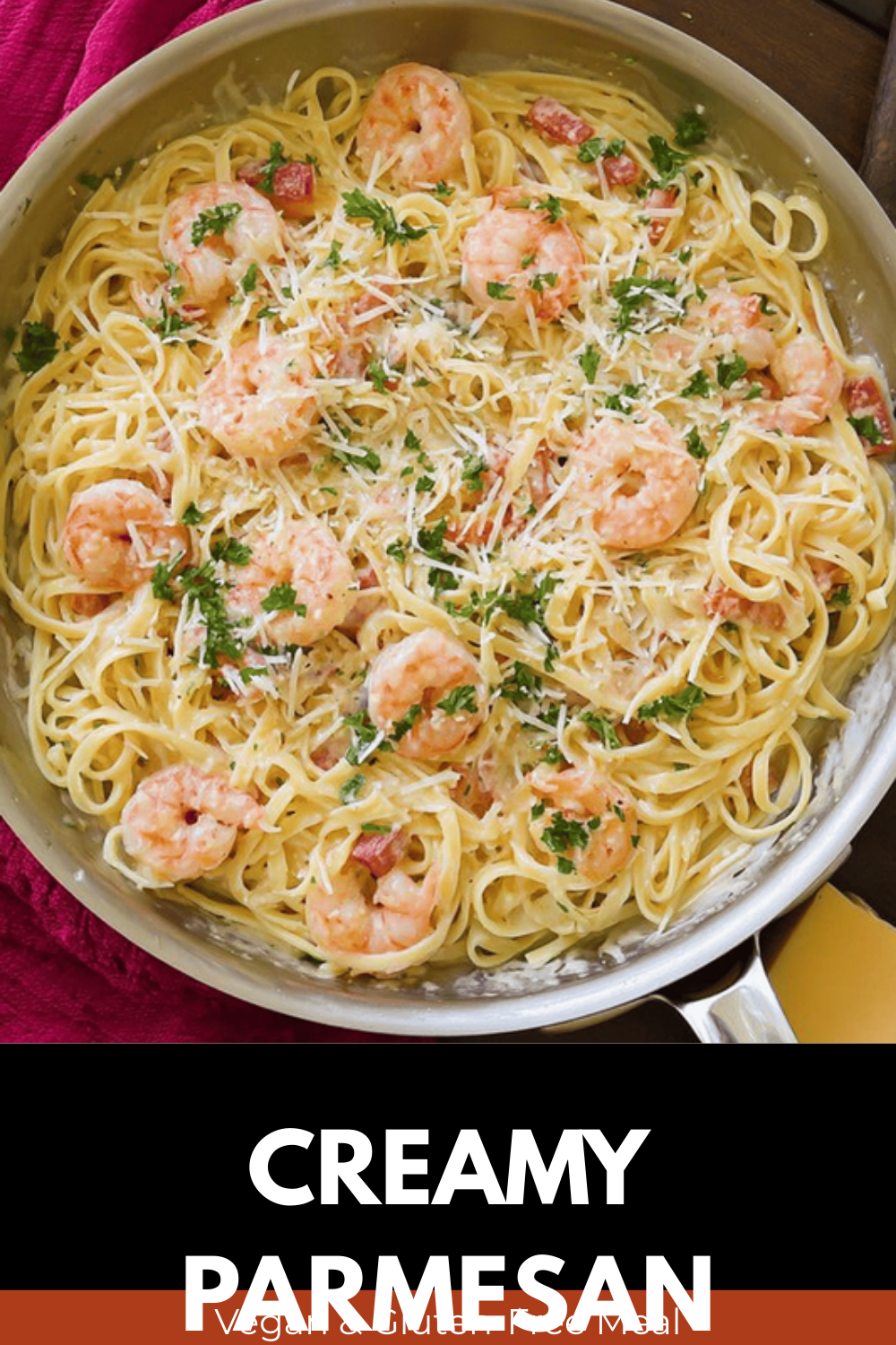 Creamy Parmesan Linguine Shrimp