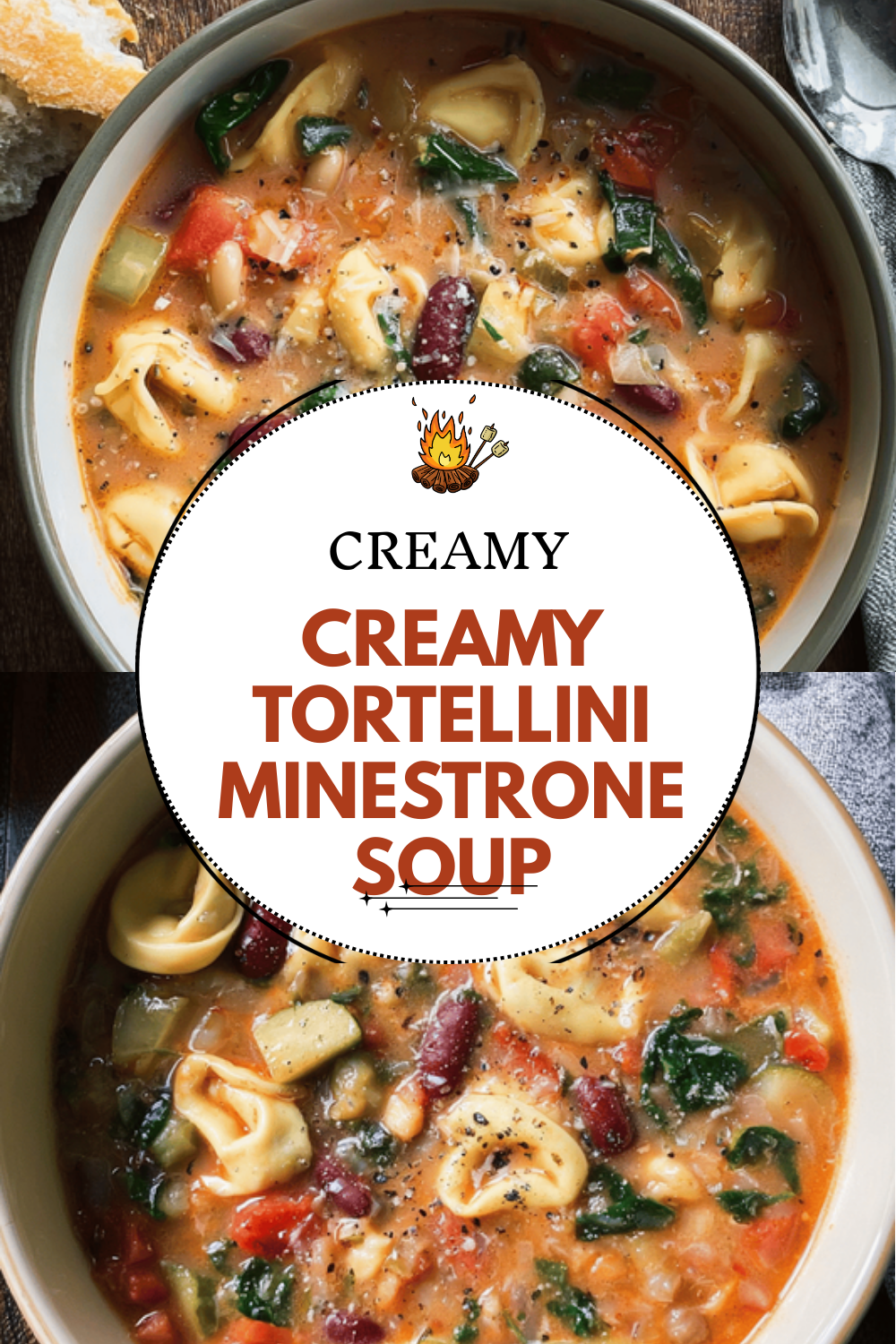 Creamy Tortellini Minestrone Soup