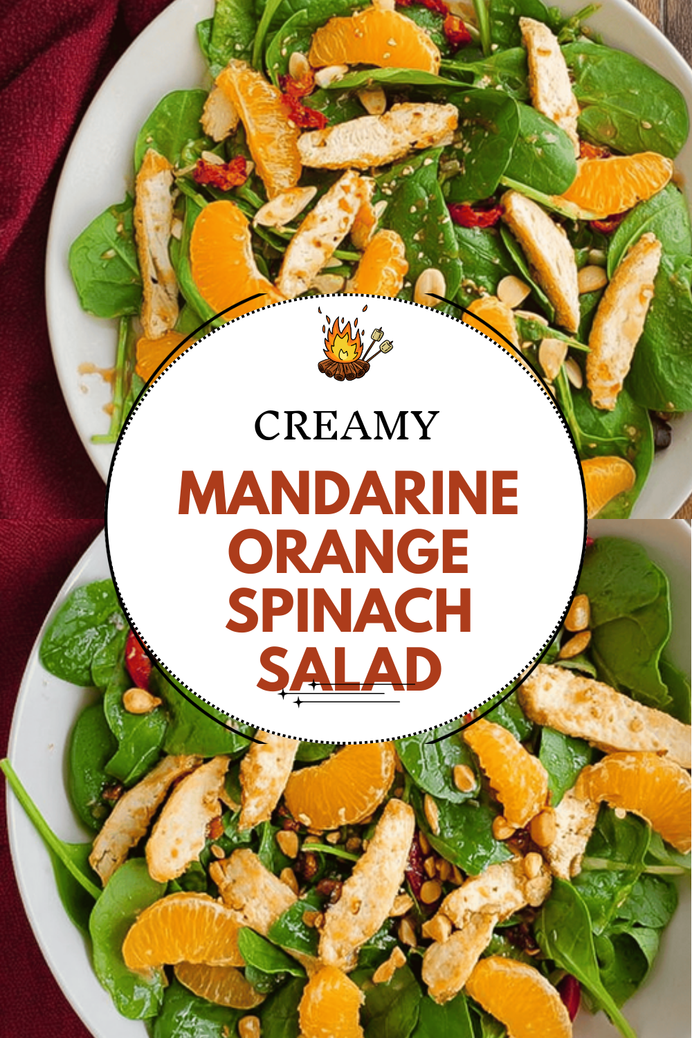 Mandarine Orange Spinach Salad
