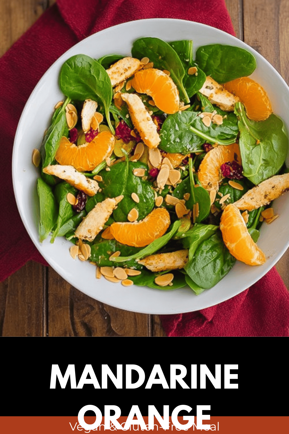 Mandarine Orange Spinach Salad