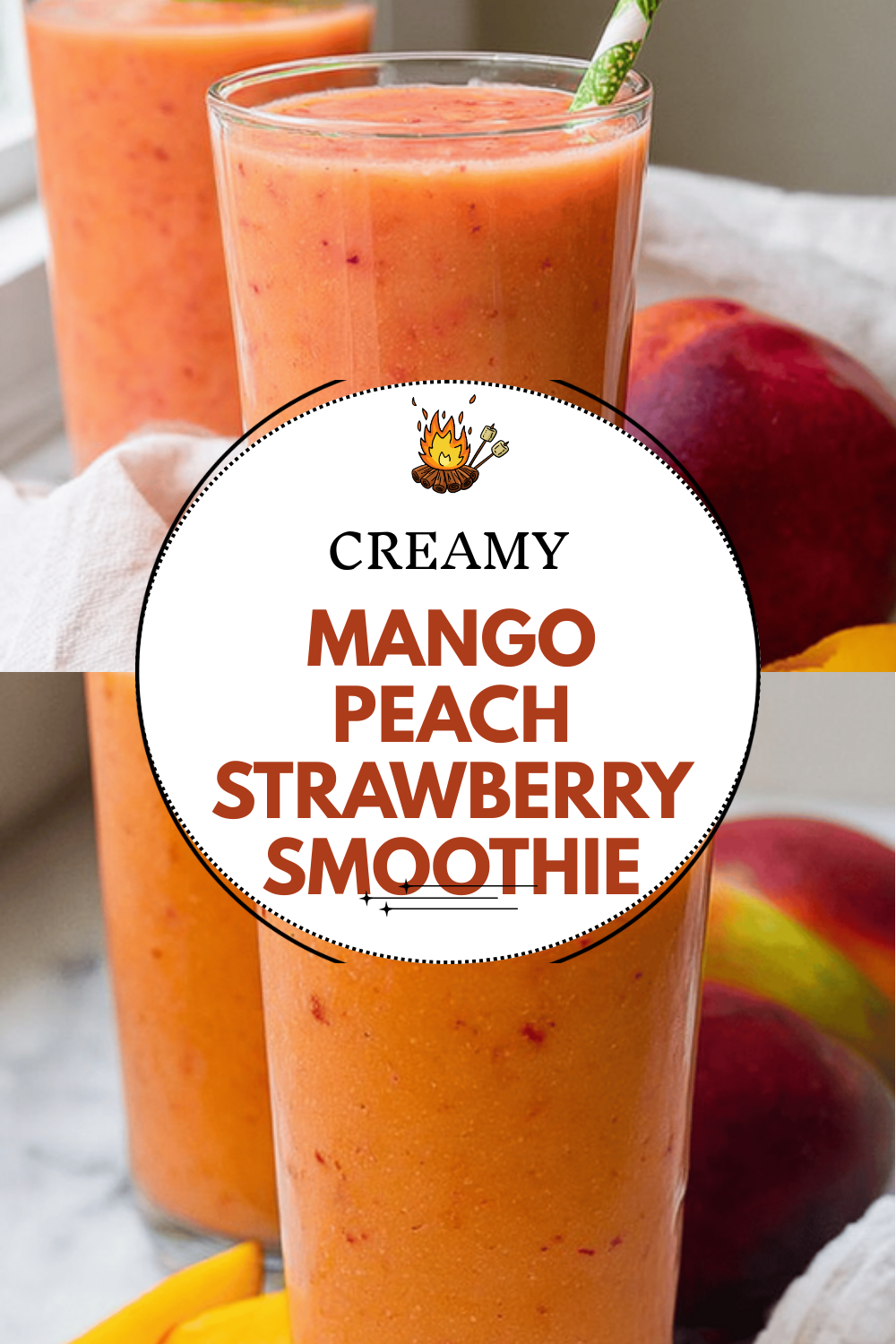 Mango Peach Strawberry Smoothie