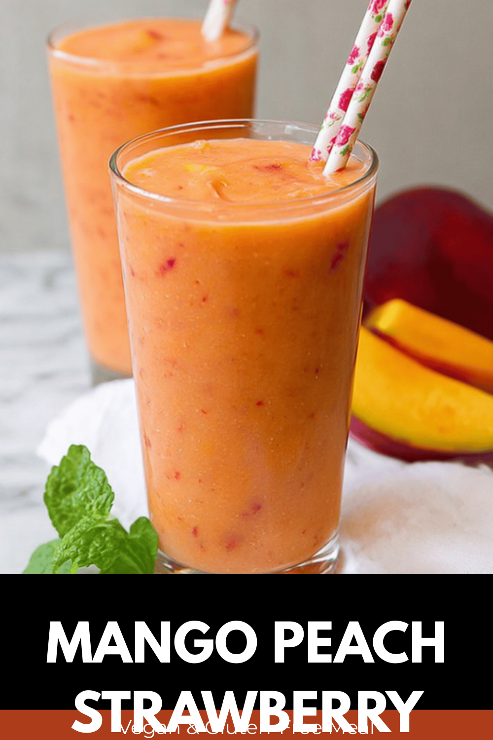 Mango Peach Strawberry Smoothie