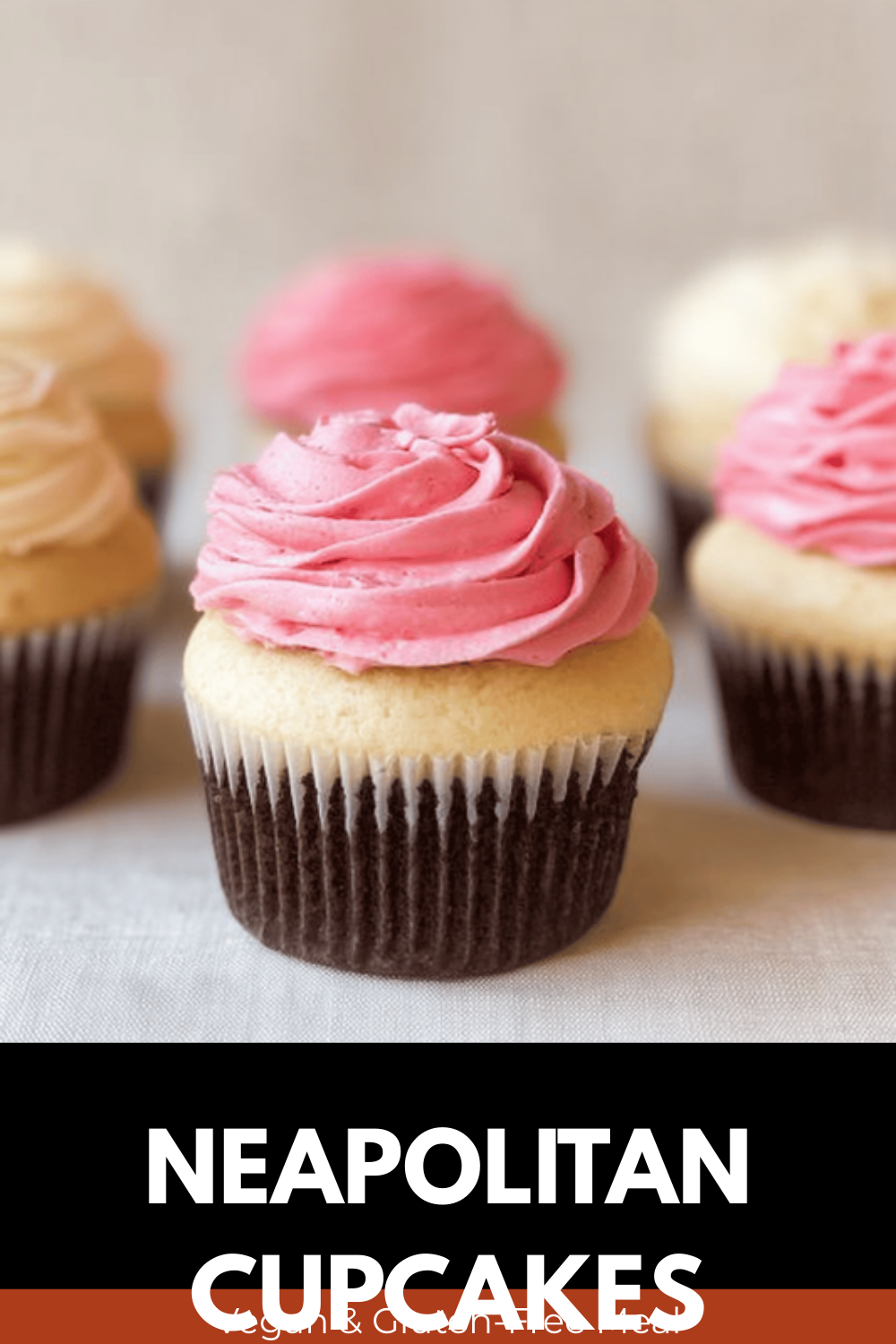 Neapolitan Cupcakes Recipe With Classic Strawberry, Vanilla, And Chocolate Layers 7 Neapolitan Cupcakes