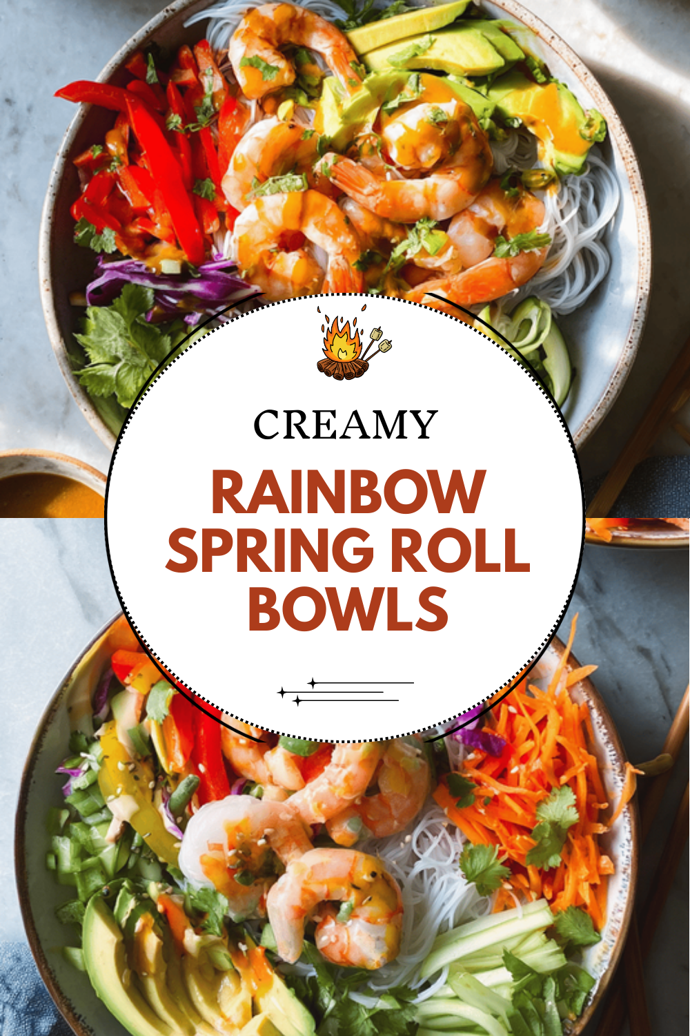 Rainbow Spring Roll Bowls