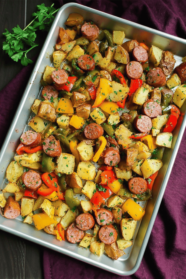 Sheet Pan Turkey Sausage Potato And Pepper Hash 65.Png