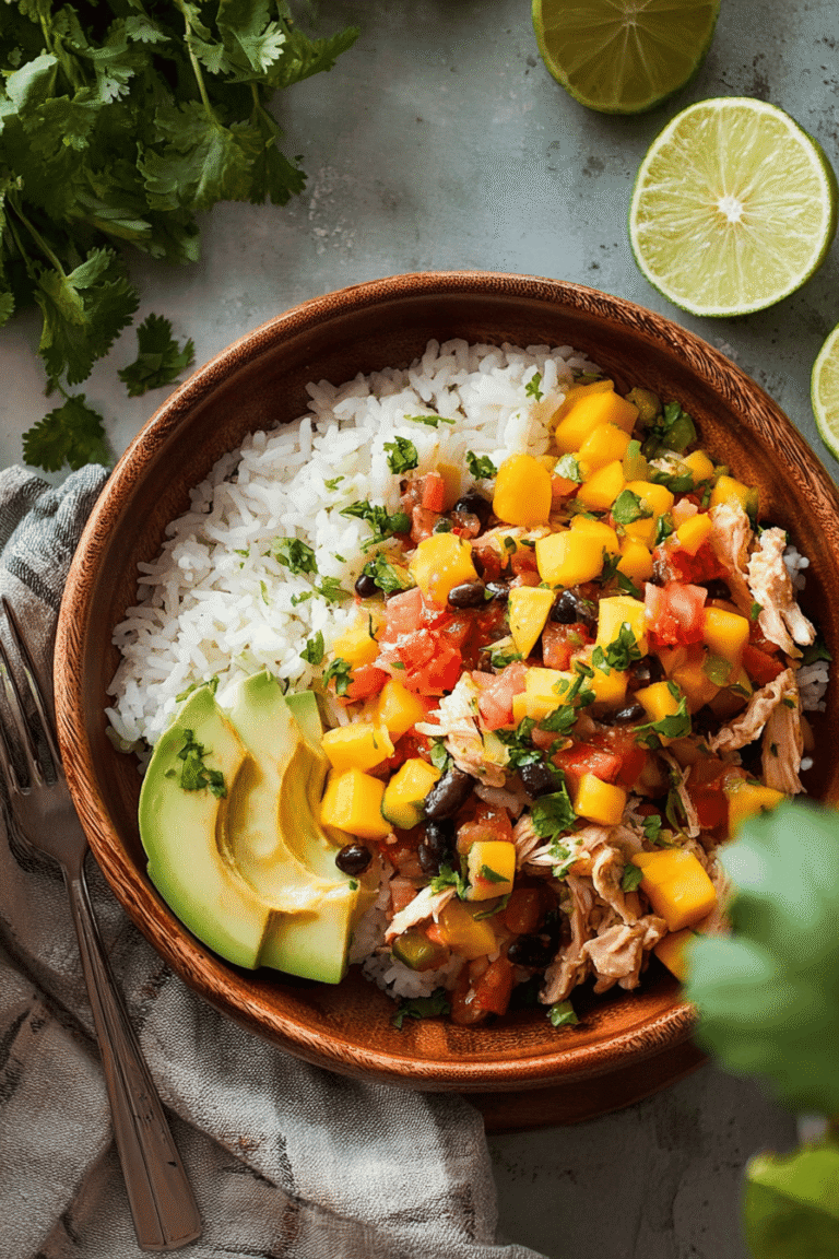 Slow Cooker Mango Salsa Chicken Coconut Rice 88.Png