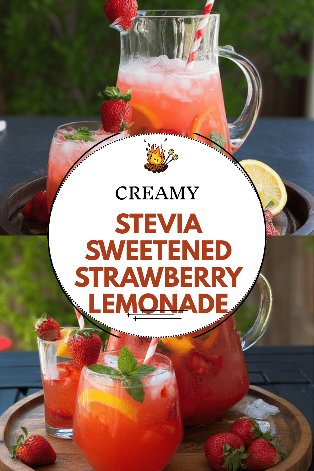 Stevia Sweetened Strawberry Lemonade