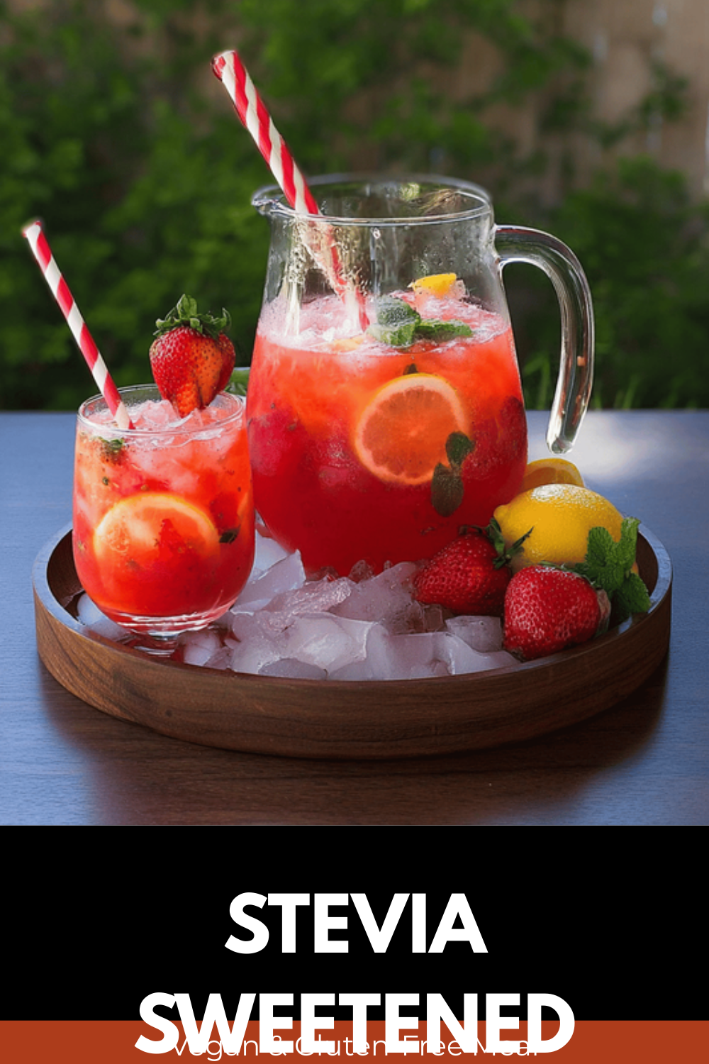 Stevia Sweetened Strawberry Lemonade