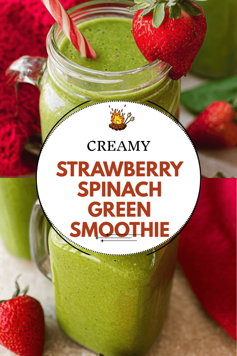 Strawberry Spinach Green Smoothie