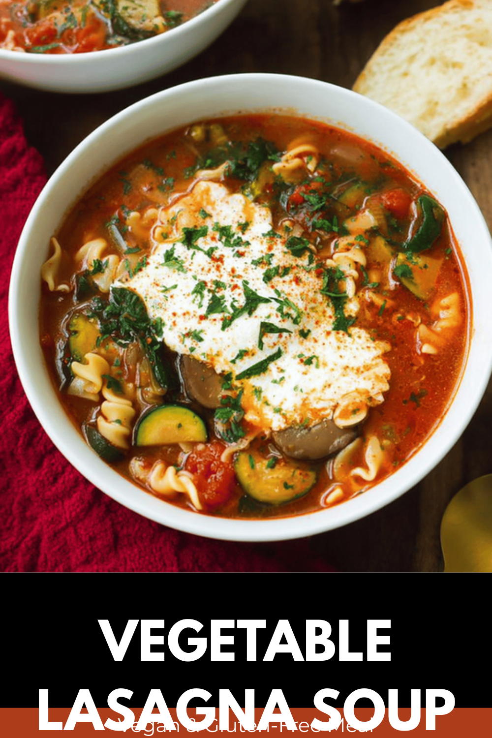 Garden Vegetable Lasagna Soup Recipe With Fresh Herbs And Cheese 7 Vegetable Lasagna Soup