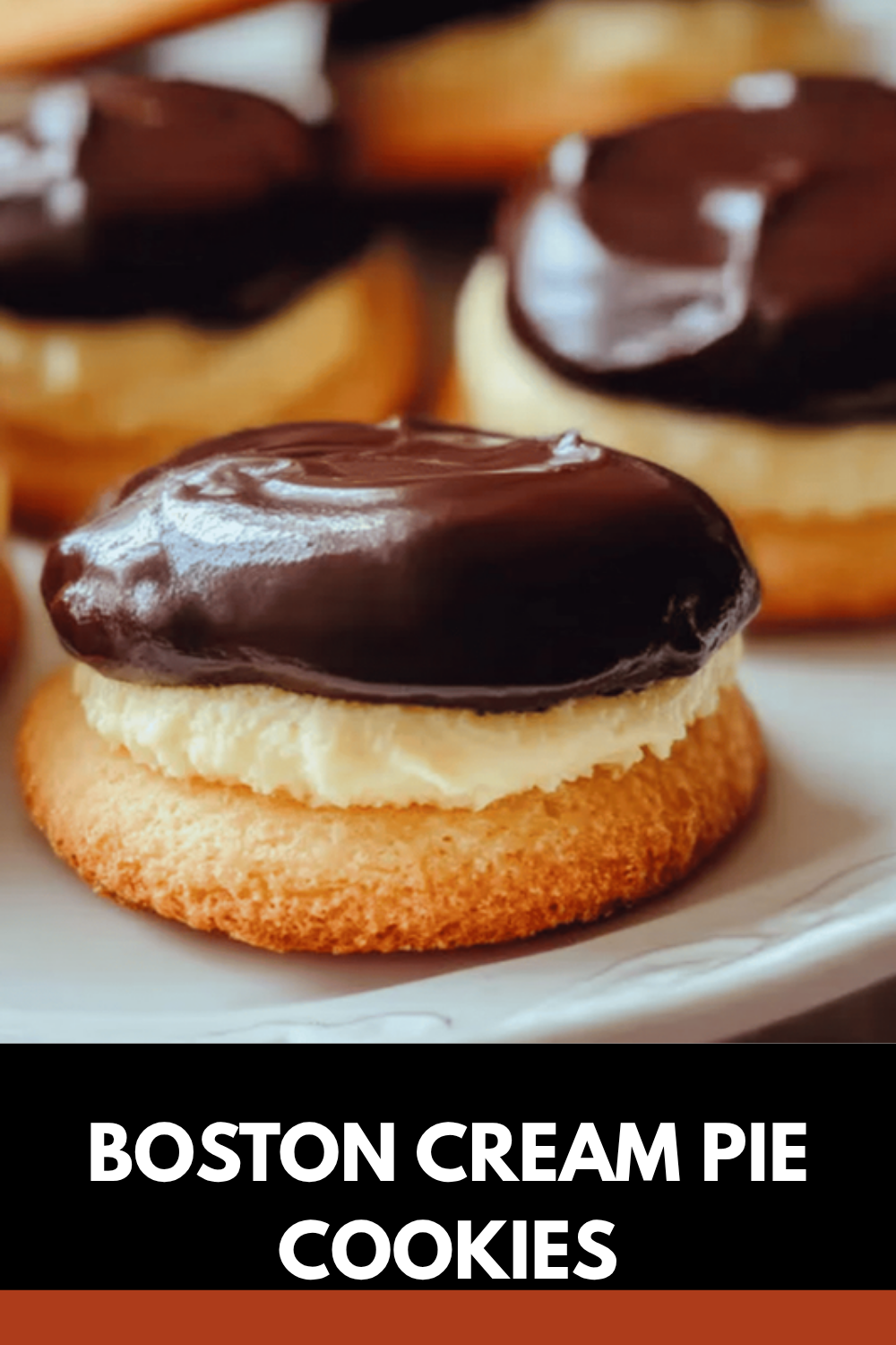 Boston Cream Pie Cookies