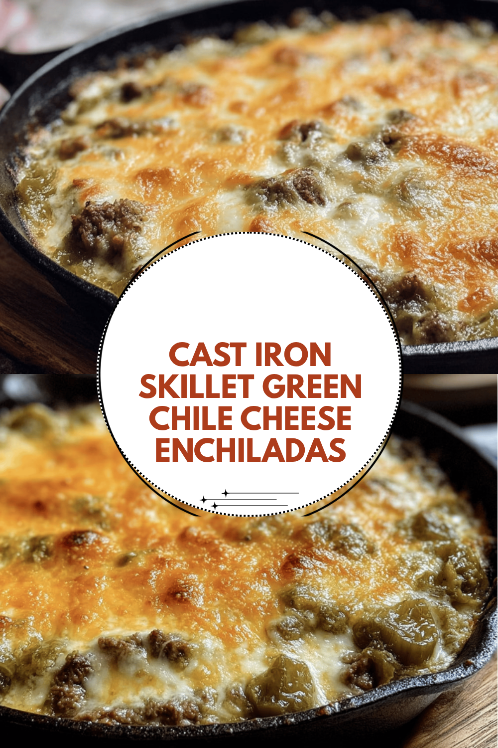 Cheesy Green Chile Enchilada Skillet Bake Made Easy 6 Cast Iron Skillet Green Chile Cheese Enchiladas
