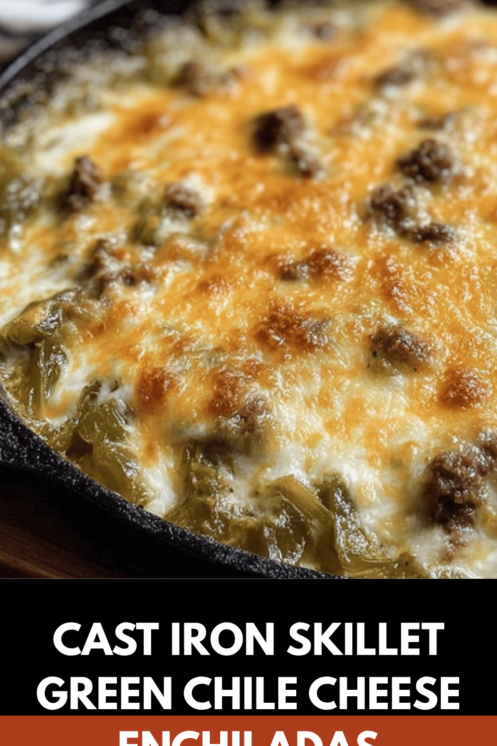 Cheesy Green Chile Enchilada Skillet Bake Made Easy 7 Cast Iron Skillet Green Chile Cheese Enchiladas