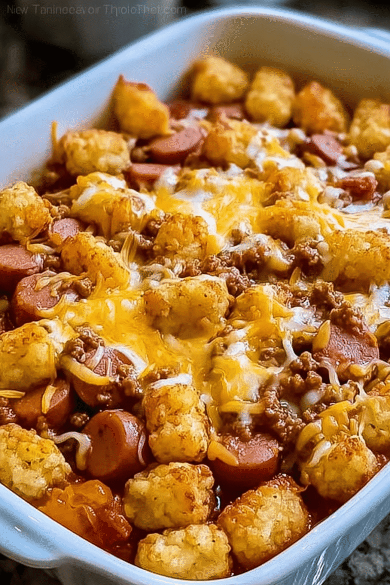 Cheesy Hot Dog Tater Tot Casserole 11.Png