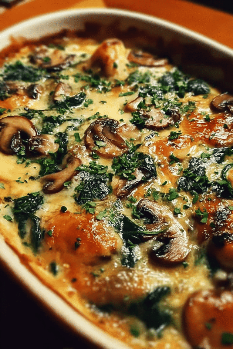 Chicken Spinach Mushroom Bake 67.Png