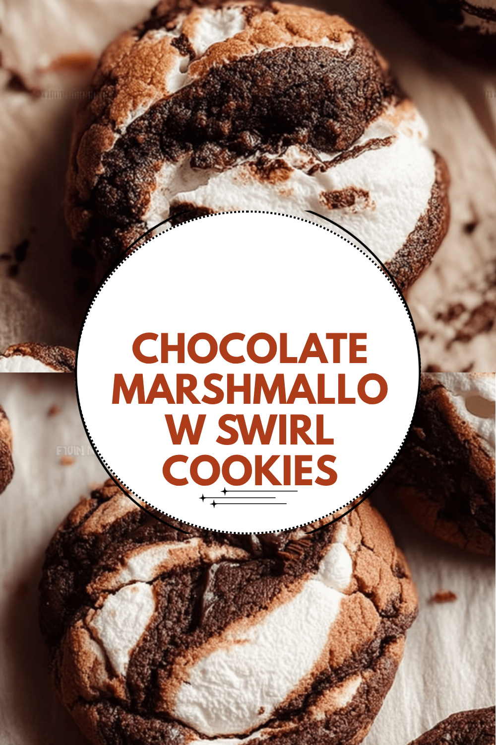 Chocolate Marshmallow Swirl Cookies