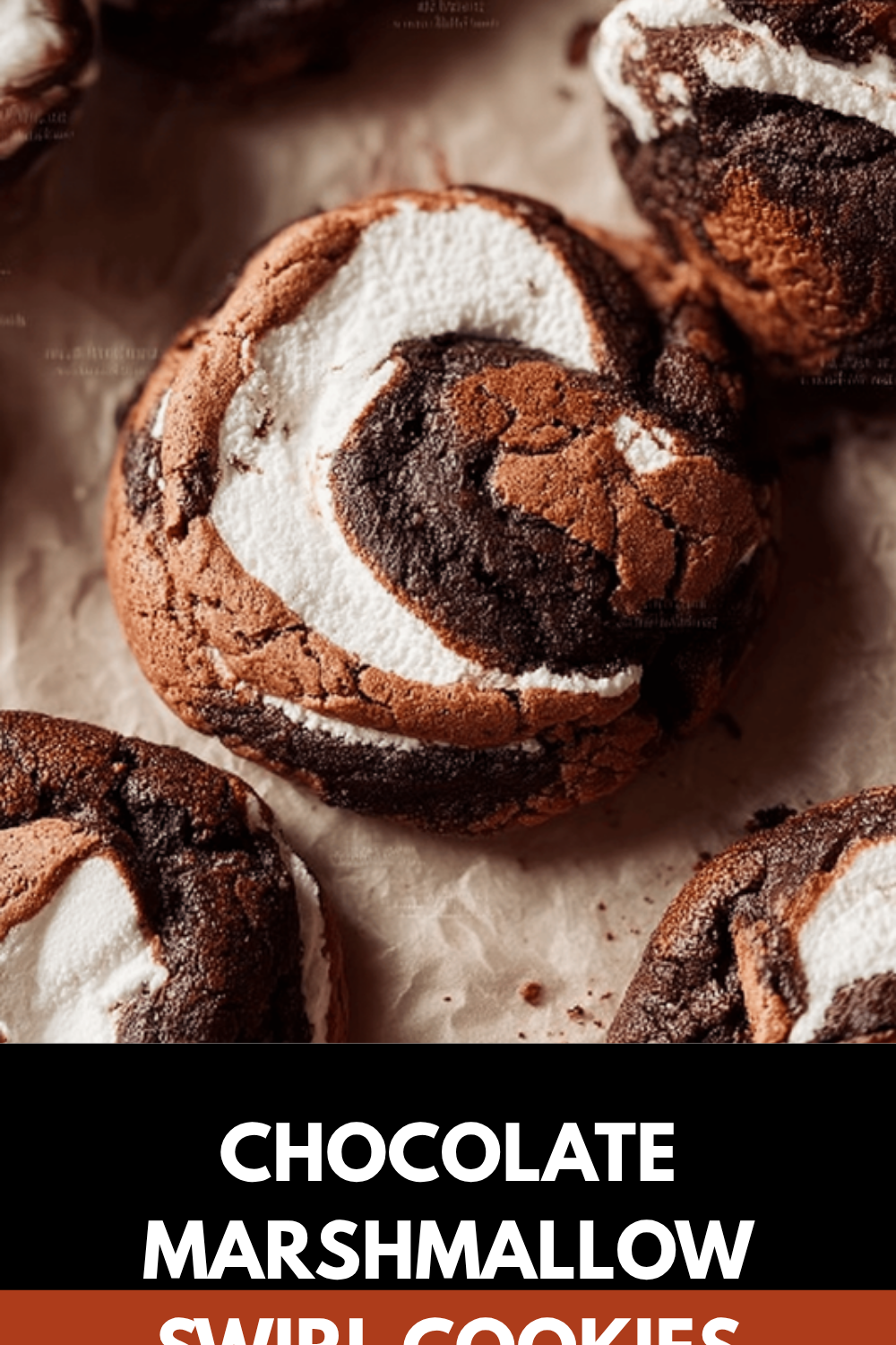 Chocolate Marshmallow Swirl Cookies