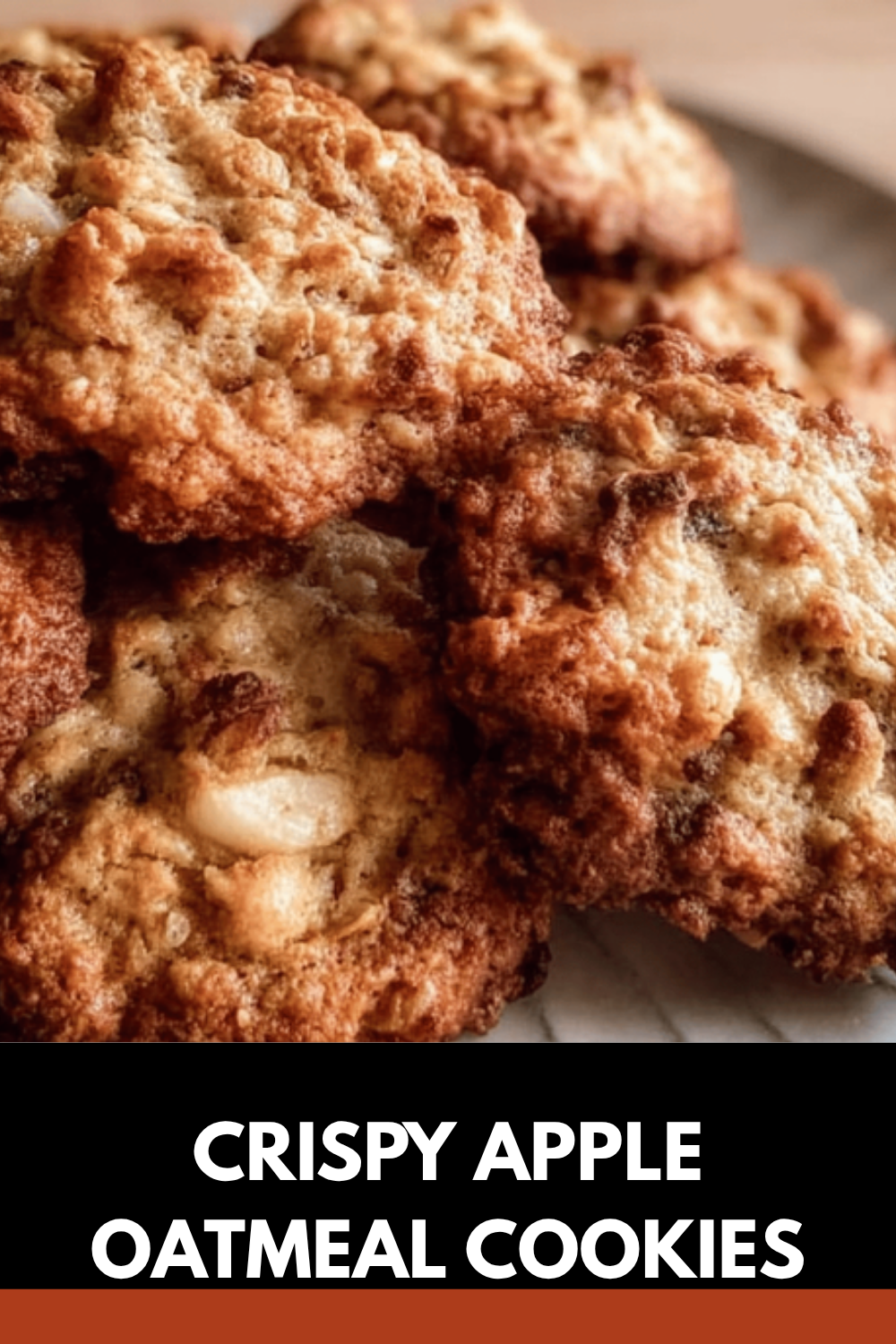 Crispy Apple Oatmeal Cookies