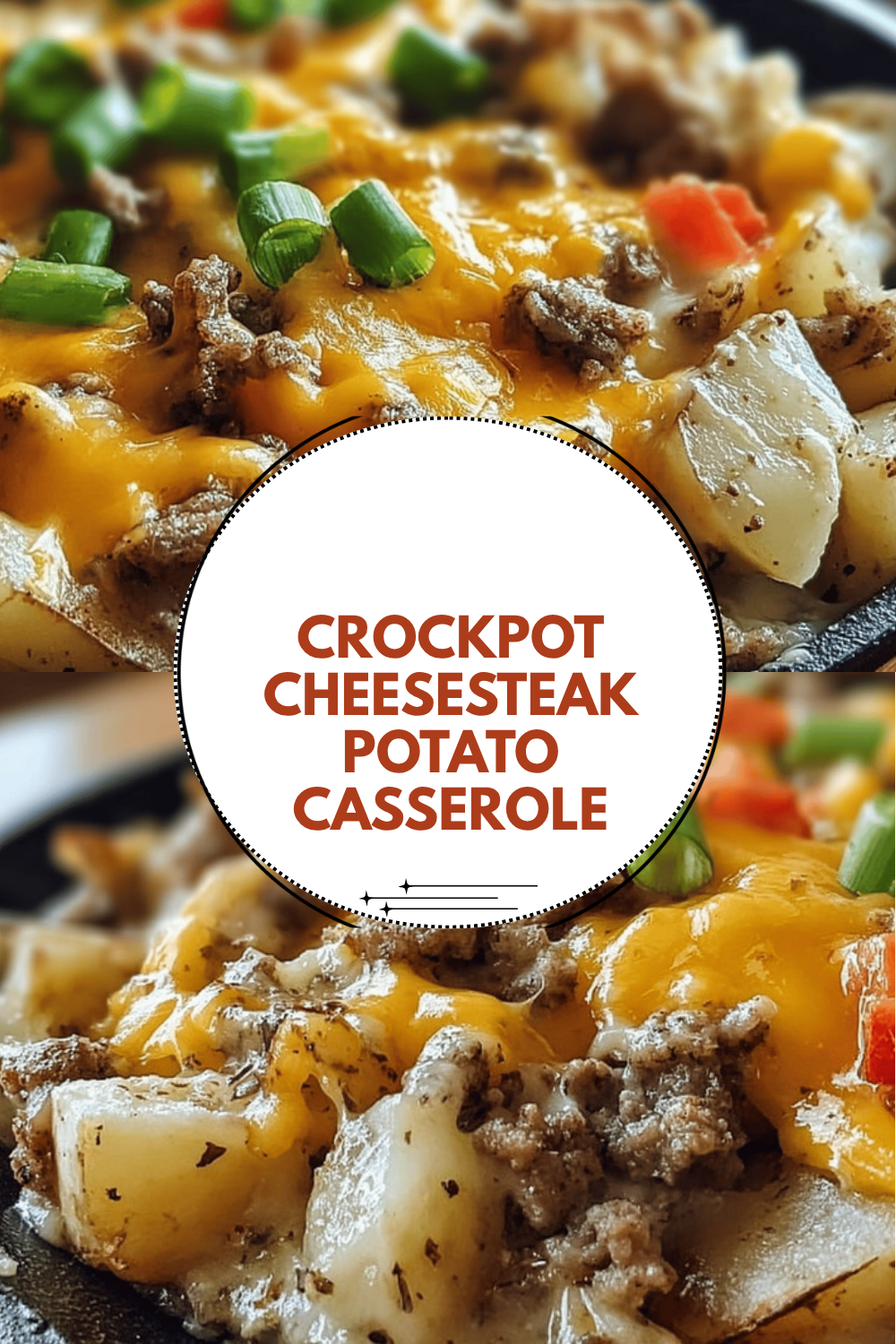 Crockpot Cheesesteak Potato Casserole