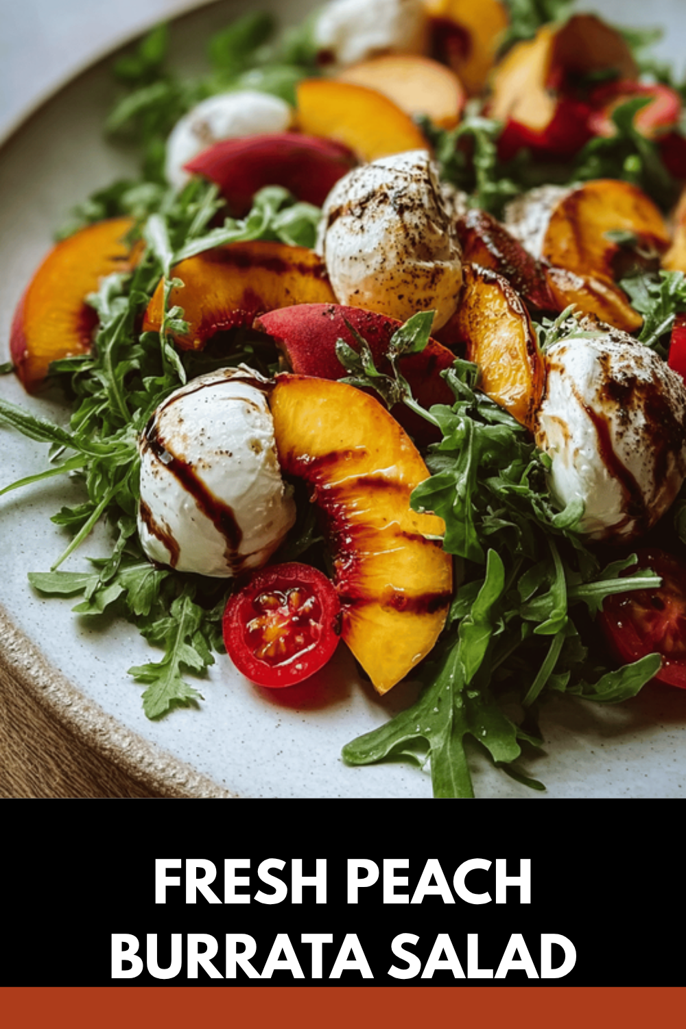 Fresh Peach Burrata Salad