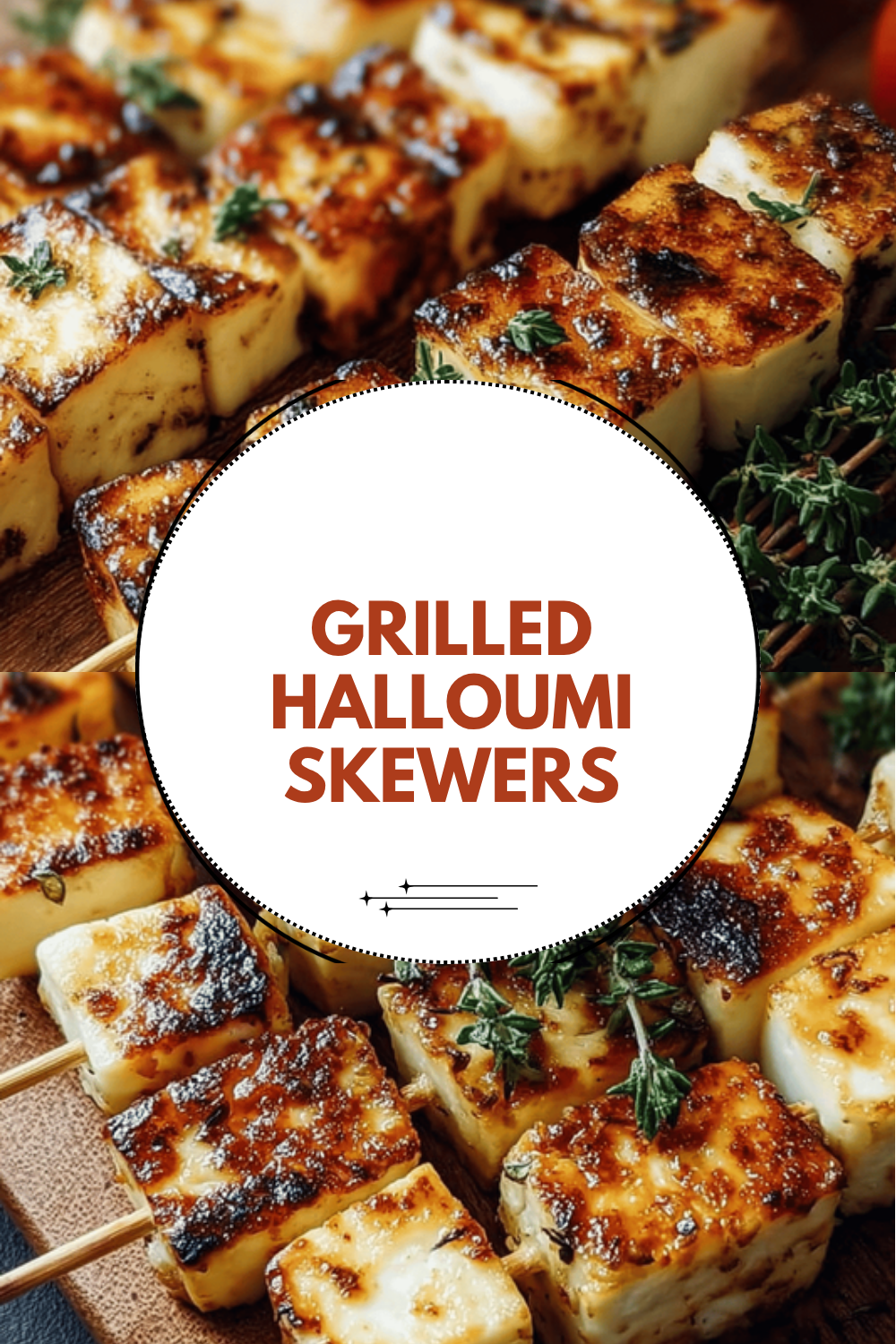 Grilled Halloumi Skewers With Zucchini, Peppers, And Cherry Tomatoes 6 Grilled Halloumi Skewers