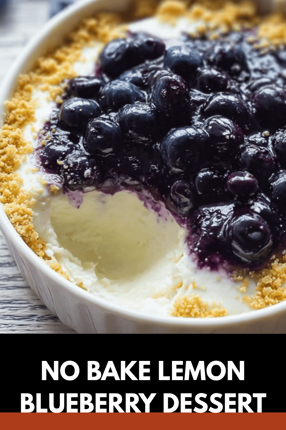 No Bake Lemon Blueberry Dessert
