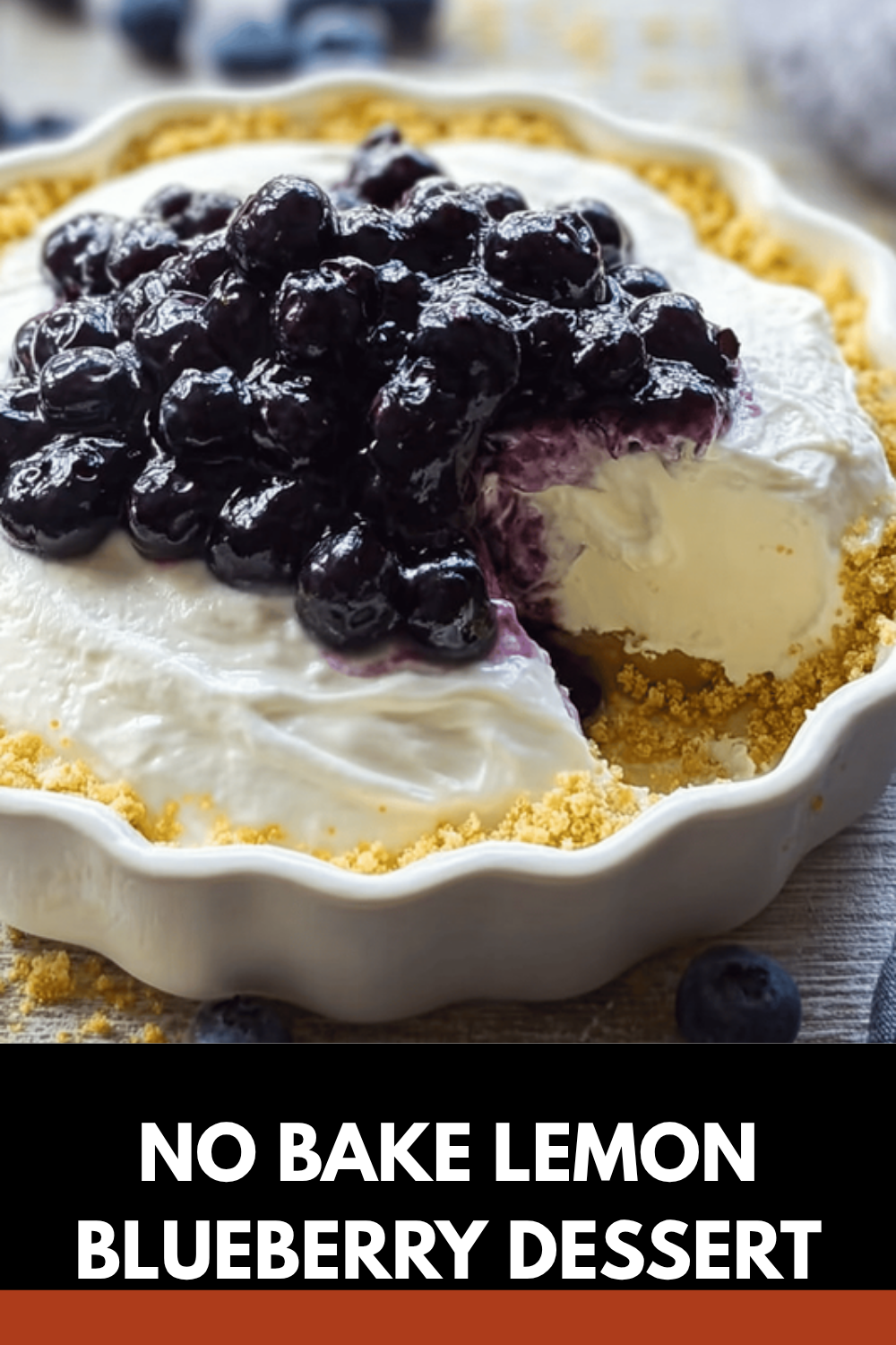 No Bake Lemon Blueberry Dessert