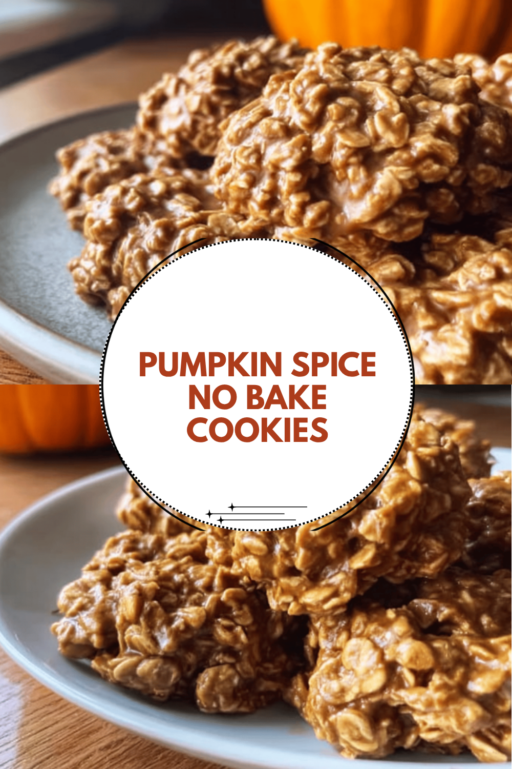 Pumpkin Spice No Bake Cookies