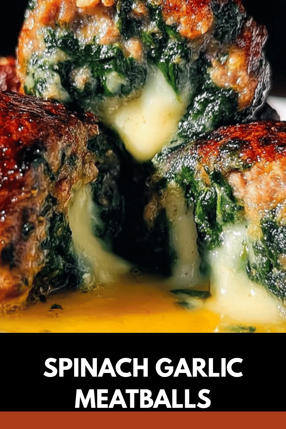 Spinach Garlic Meatballs Stuffed With Melty Mozzarella Cheese 7 Spinach Garlic Meatballs