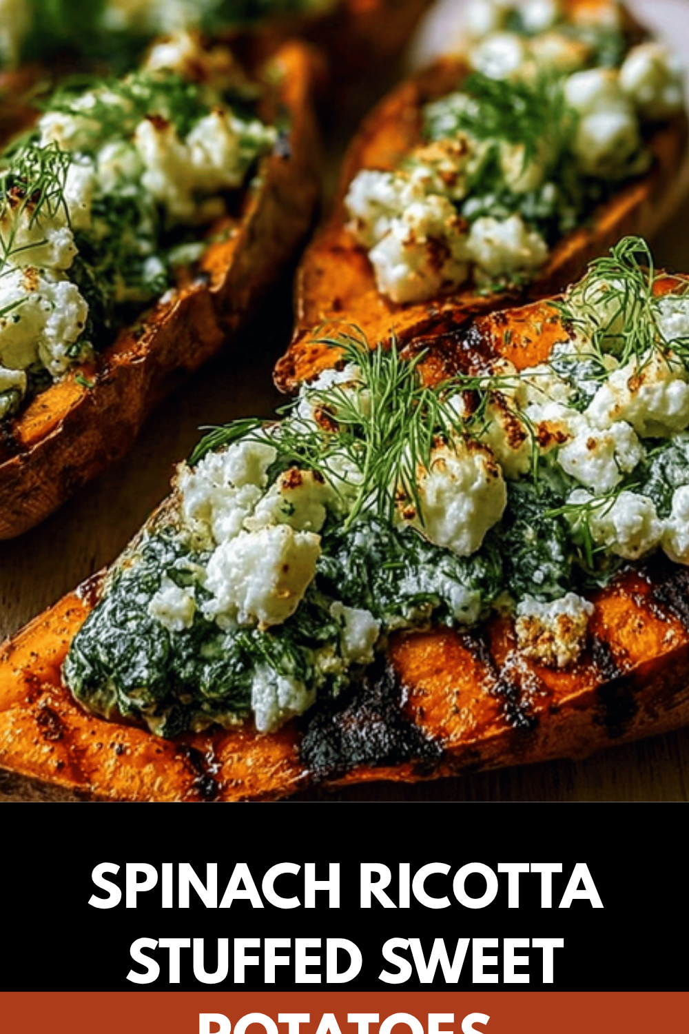 Spinach Ricotta Stuffed Sweet Potatoes With Herb Sauce Recipe 7 Spinach Ricotta Stuffed Sweet Potatoes