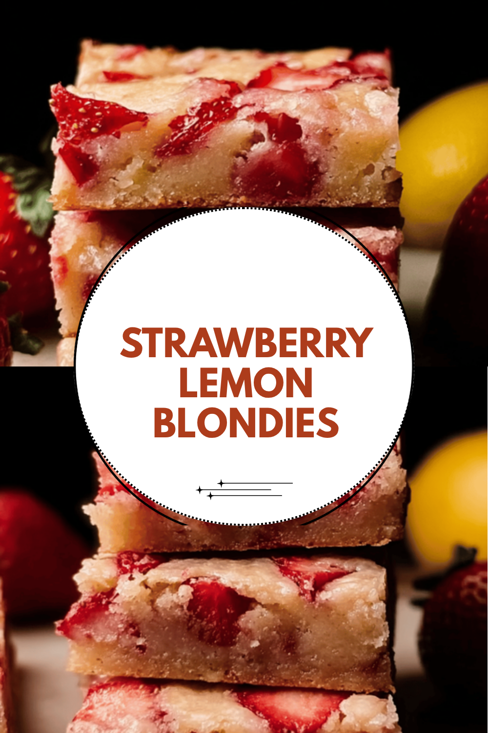 Strawberry Lemon Blondies
