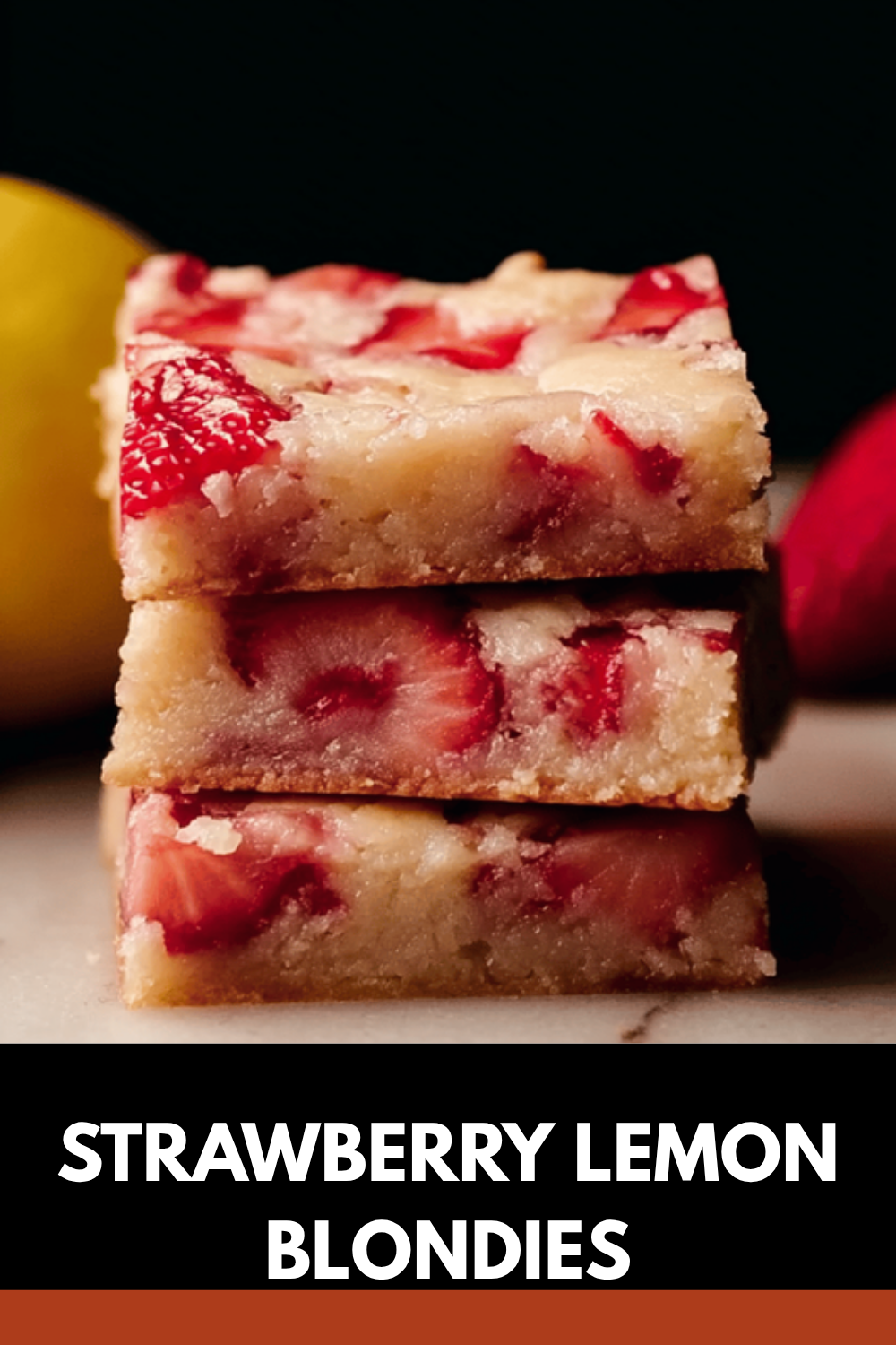 Strawberry Lemon Blondies