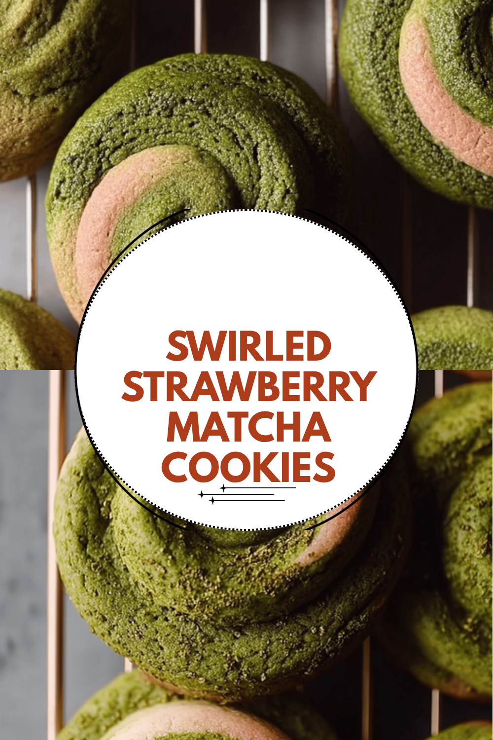 Swirled Strawberry Matcha Cookies