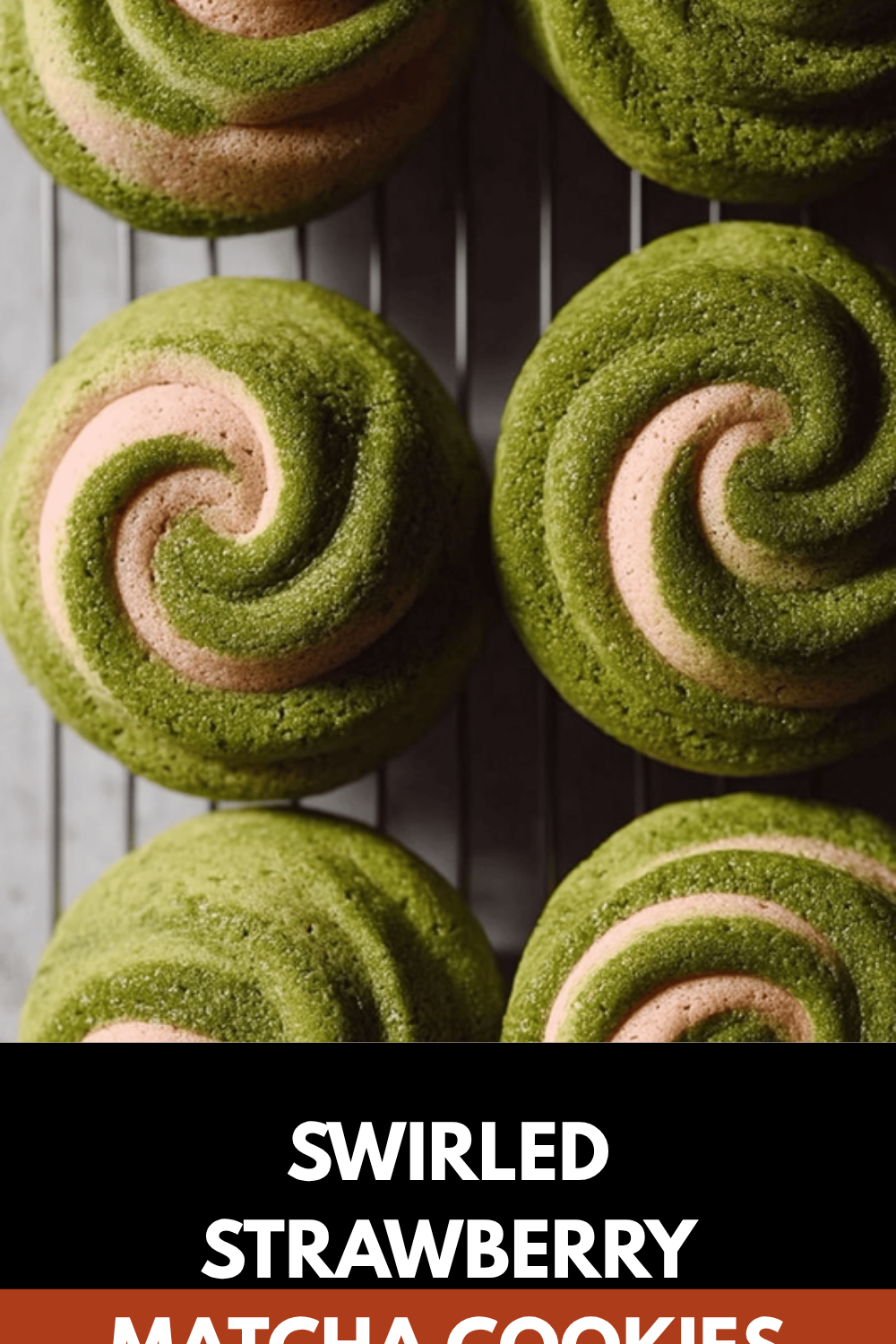 Swirled Strawberry Matcha Cookies