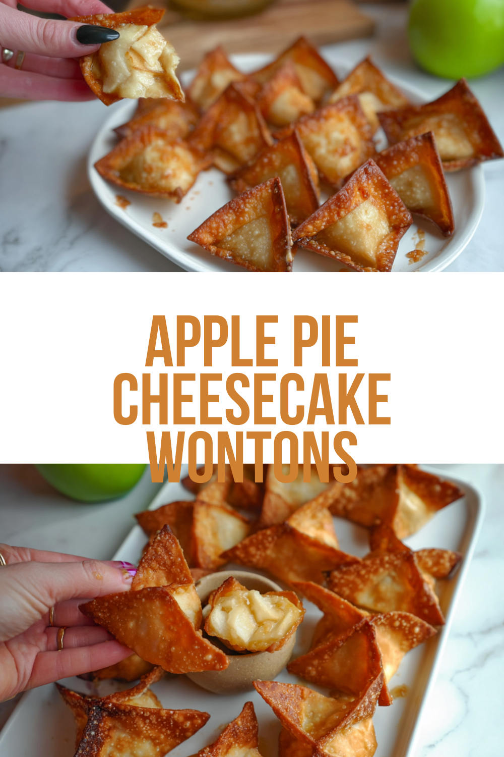 Apple Pie Cheesecake Wontons