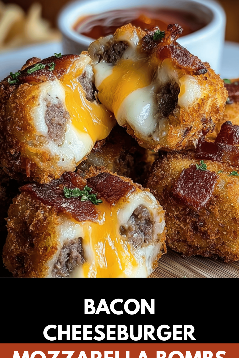 Bacon Cheeseburger Mozzarella Bombs