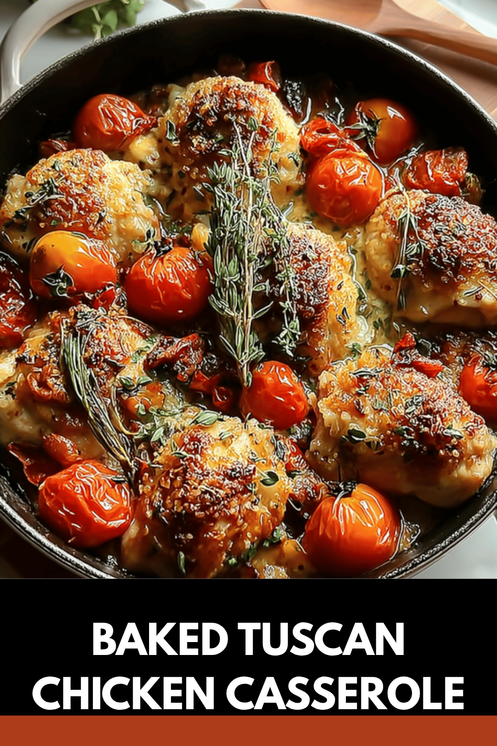 Baked Tuscan Chicken Casserole