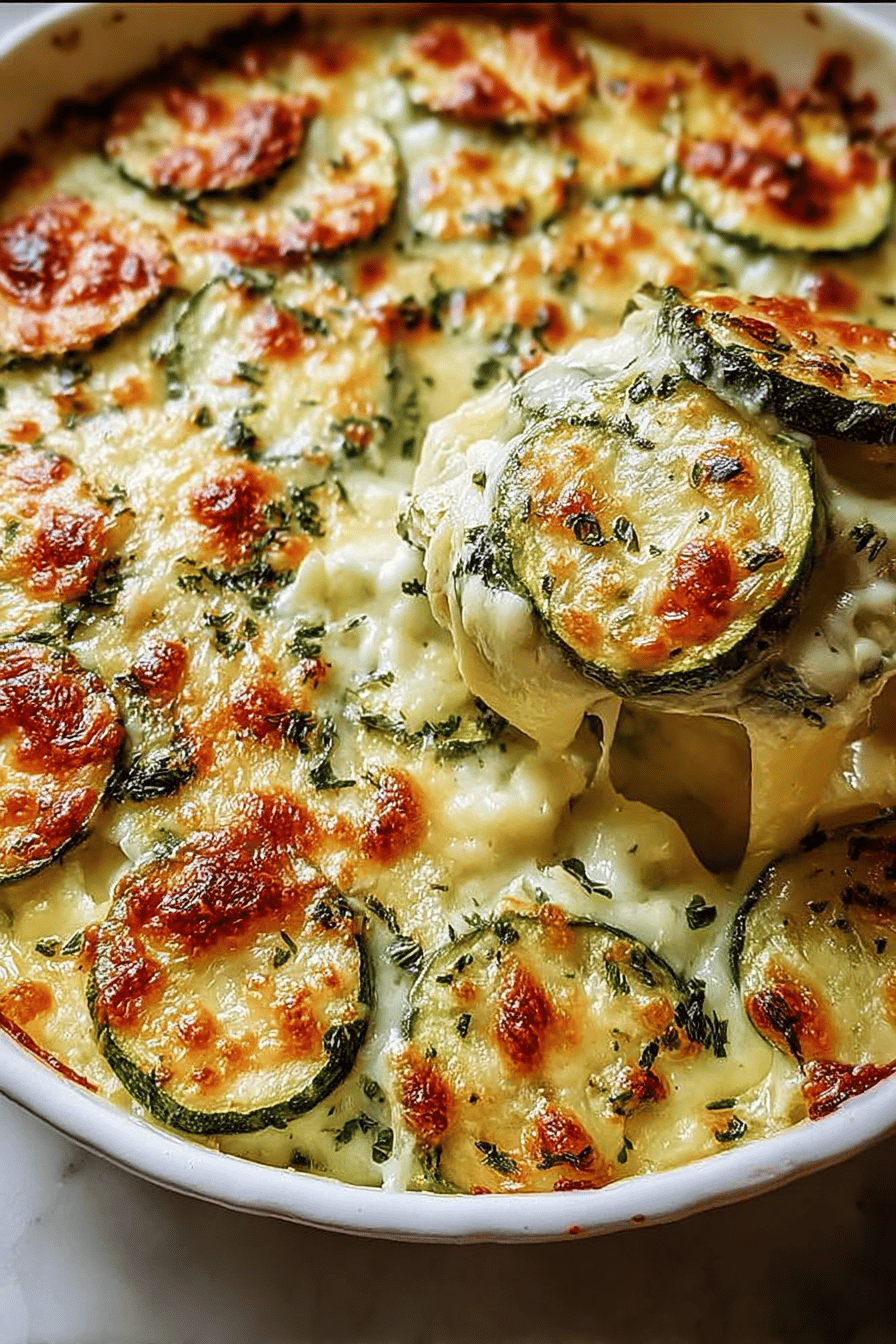 Baked Zucchini Cheese Crisp