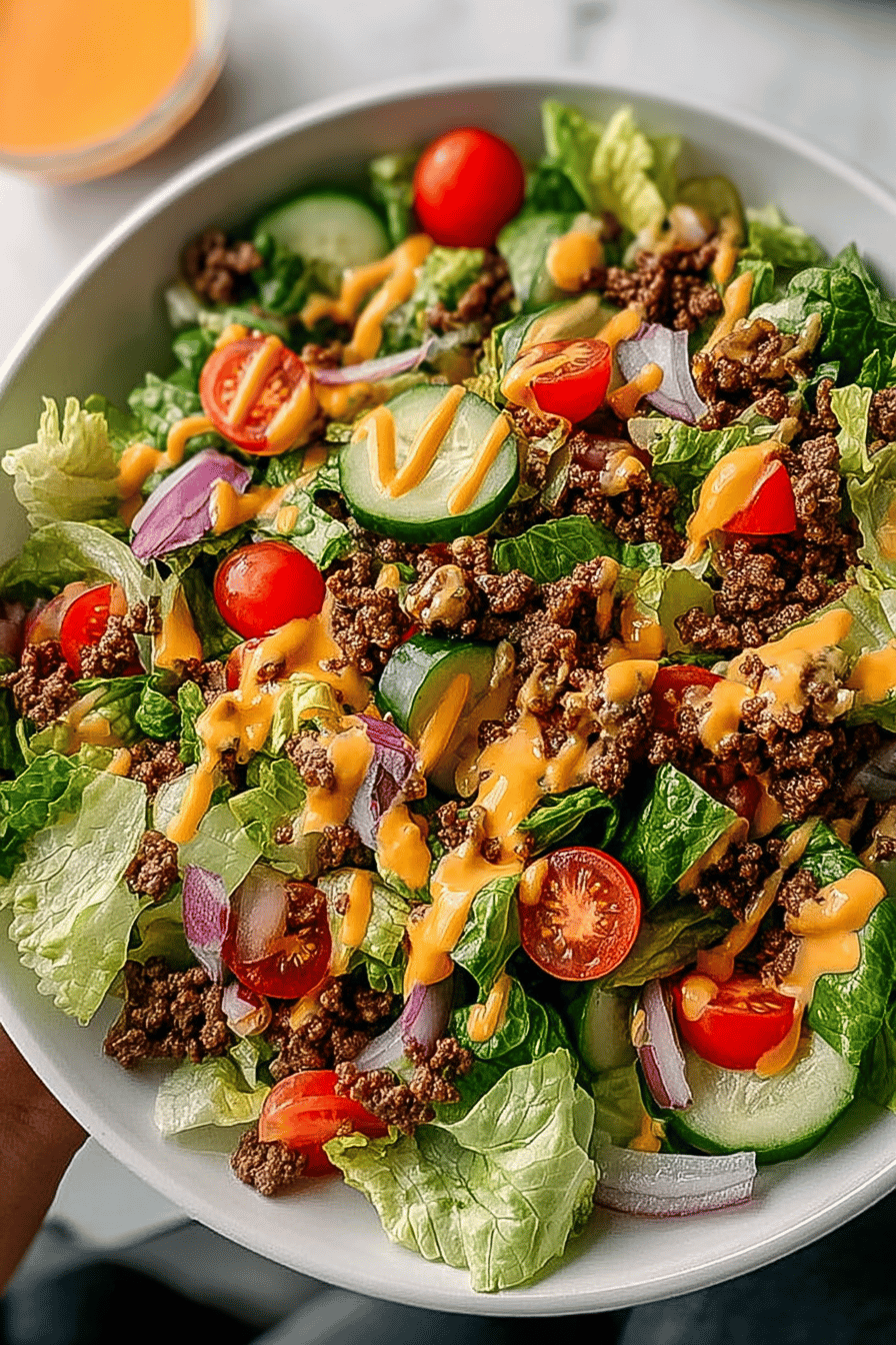 Big Mac Salad Recipe With Classic Sauce And Fresh Ingredients 6 Big Mac Salad Bowl