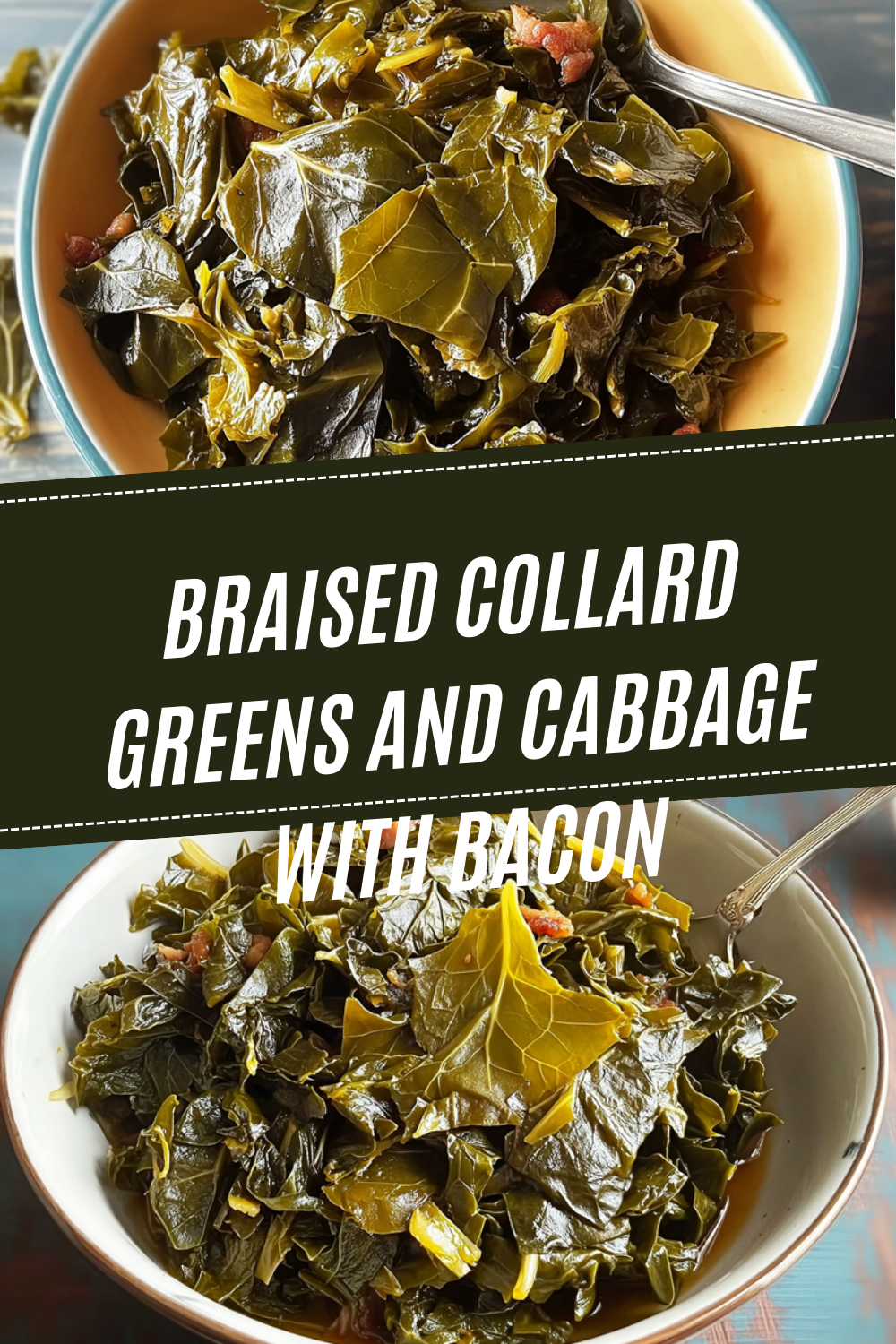 Braised Collard Greens And Cabbage With Bacon