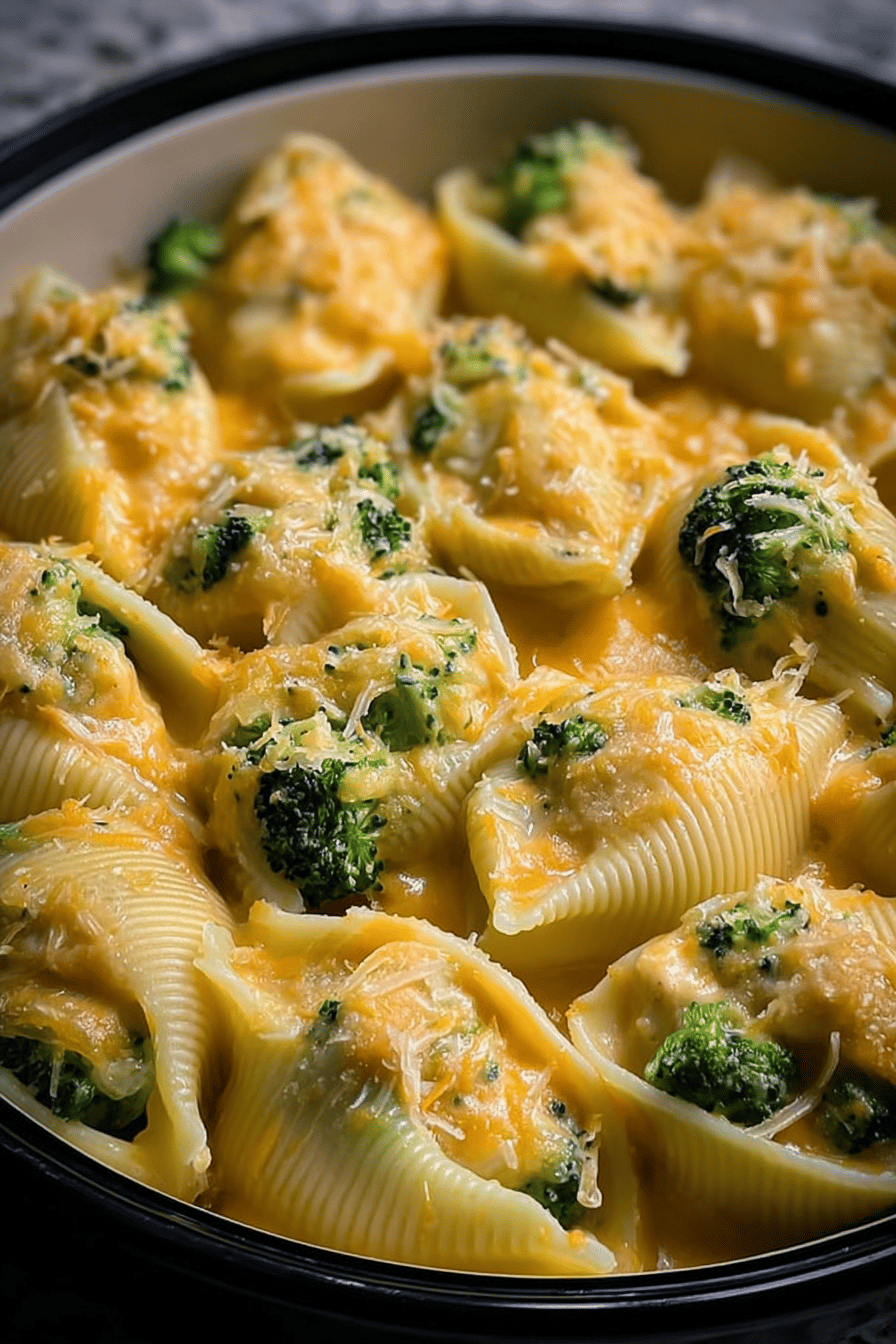 Broccoli Cheddar Chicken Shells