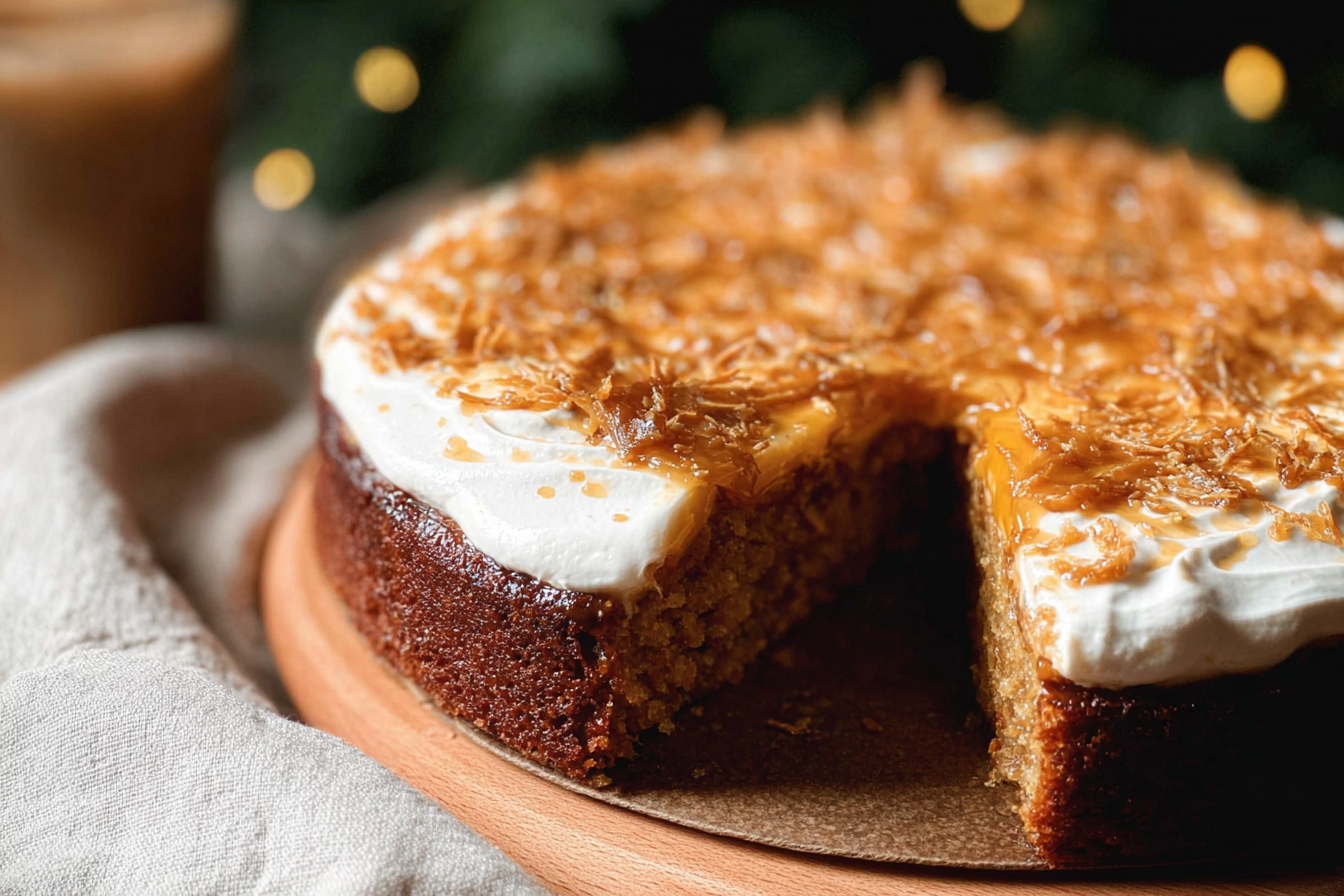 Caramel Brulee Latte Cake