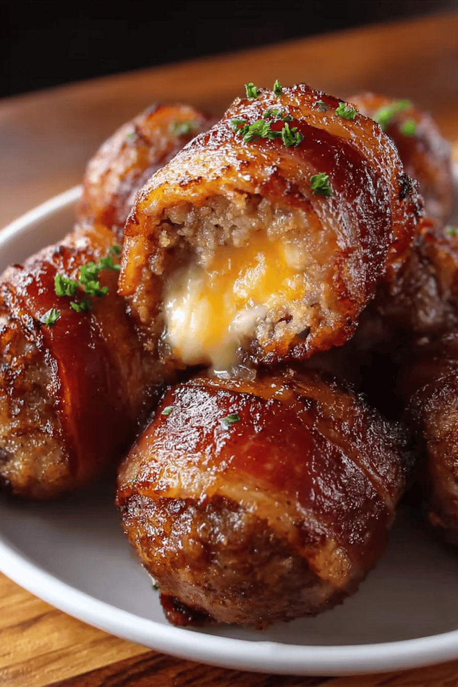 Cheddar-Stuffed Bbq Bacon Bombs Loaded With Flavorful Ingredients 6 Cheddar Bbq Bacon Bombs