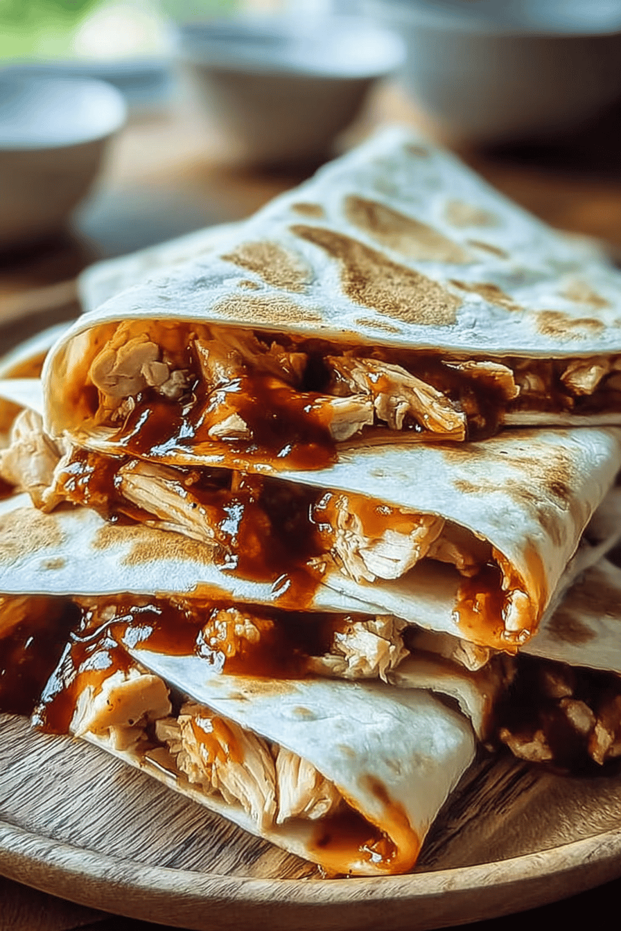 Cheesy Bbq Chicken Wraps