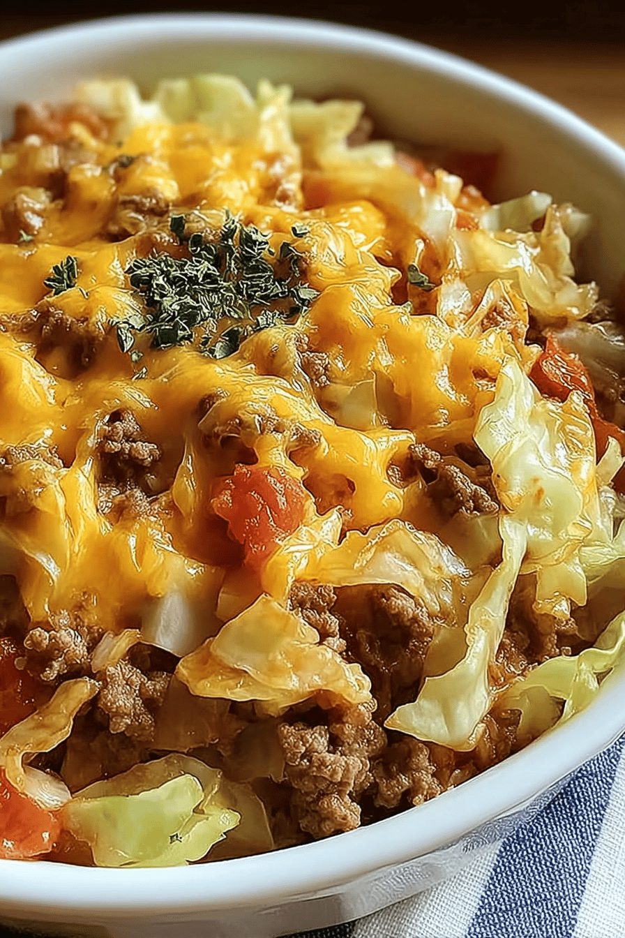 Cheesy Cabbage Casserole Recipe With Creamy Cheese And Savory Flavors 6 Cheesy Cabbage Beef Casserole