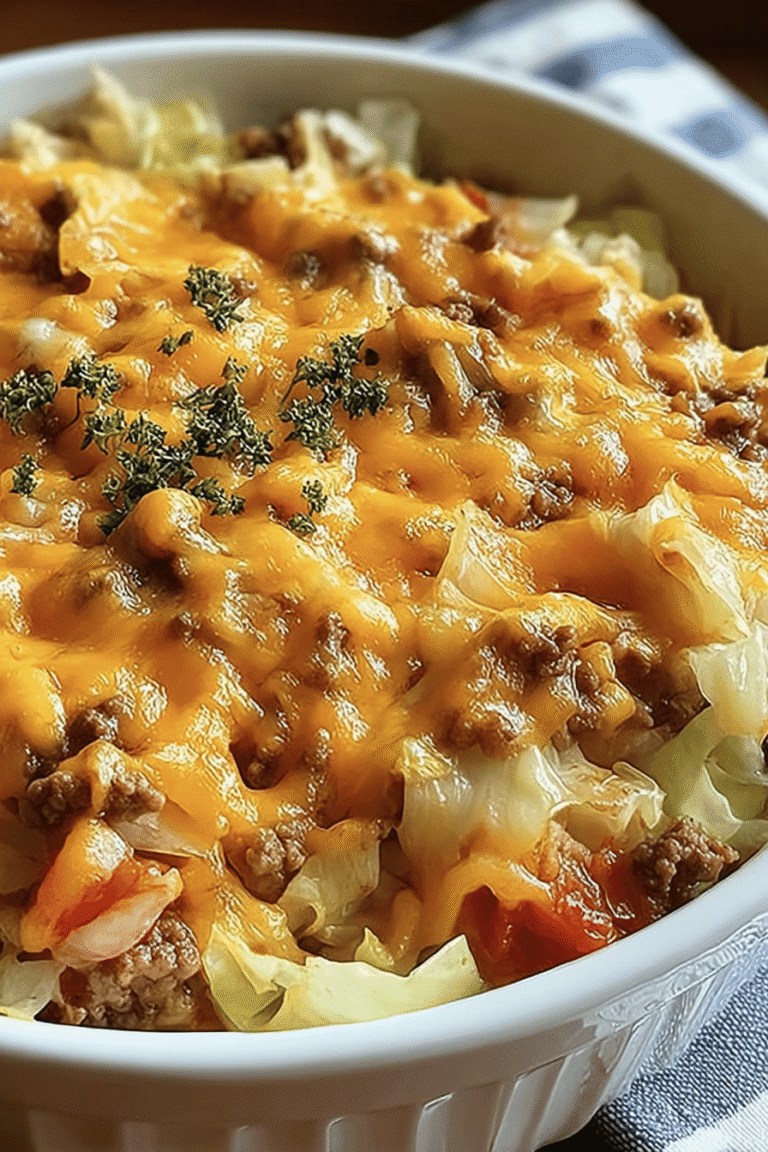 Cheesy Cabbage Beef Casserole 98.Png