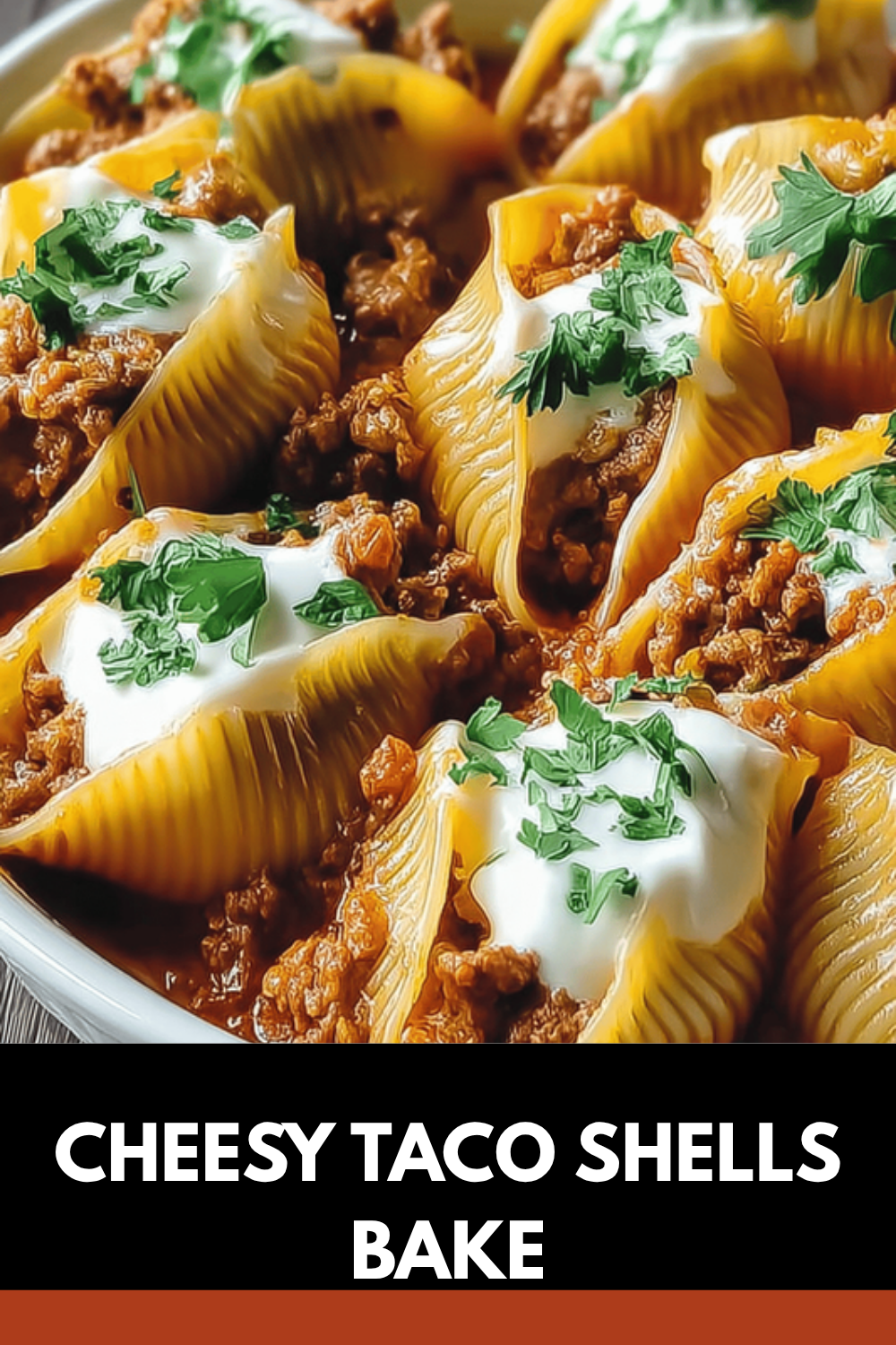 Cheesy Taco Shells Bake